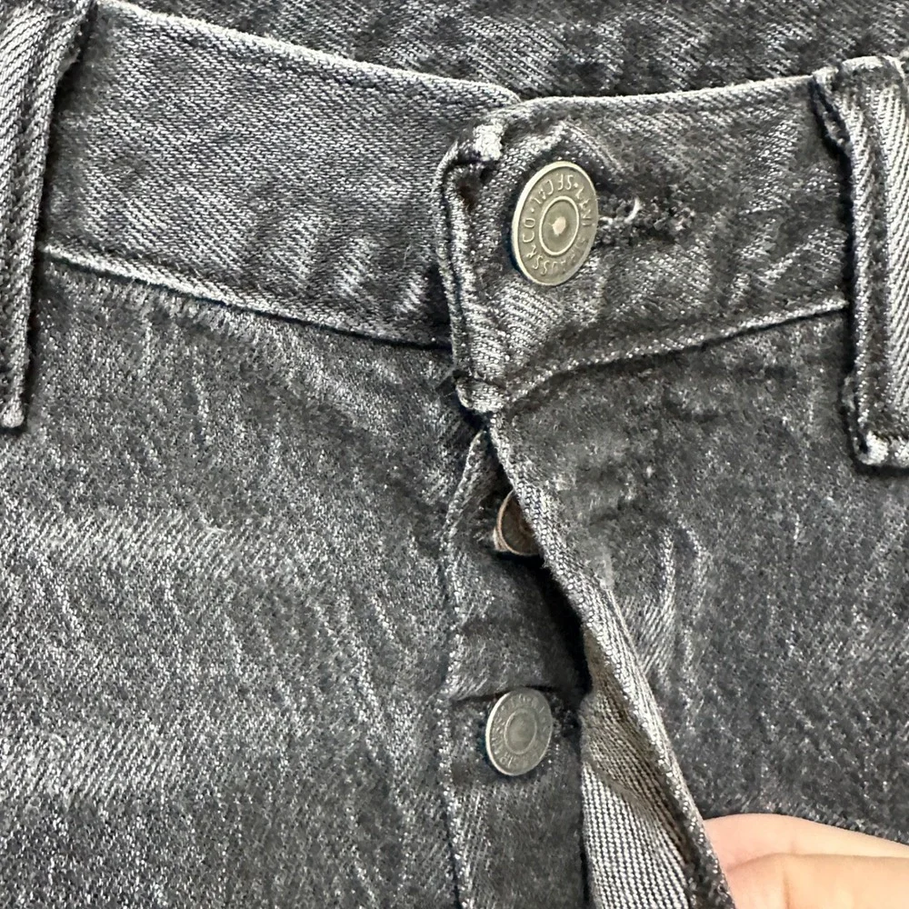 Levi's 501 Original Fit Jeans Men 30x30 (Fits 30x29) Black Denim Button Grunge